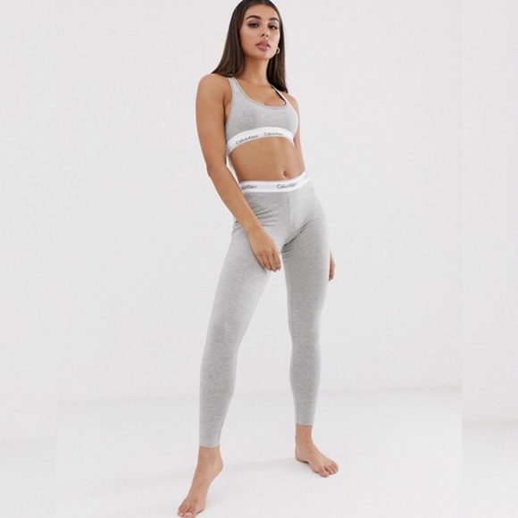 Calvin Klein Pants - Calvin Klein Grey Logo Leggings